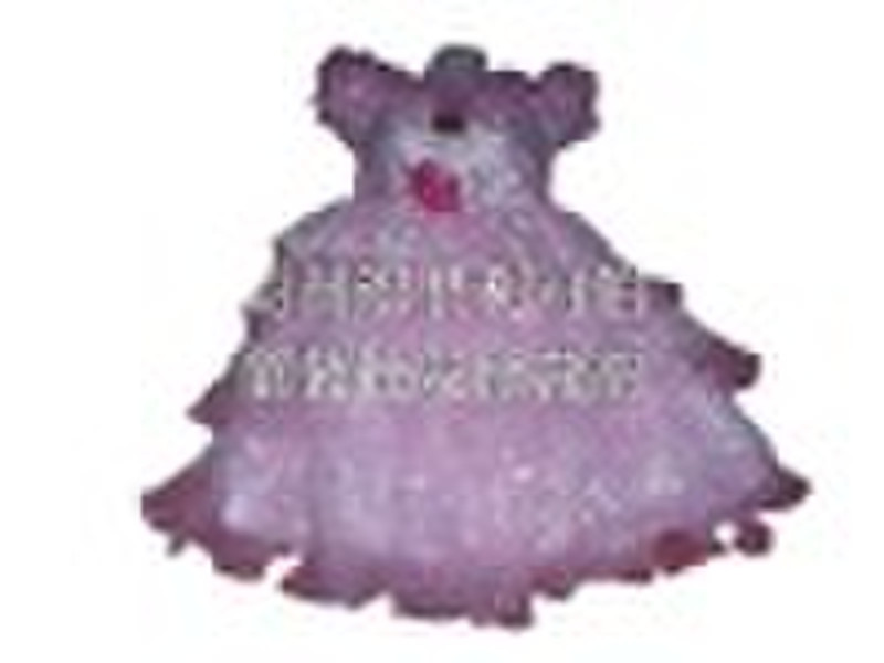 Ruffled organza princess dress