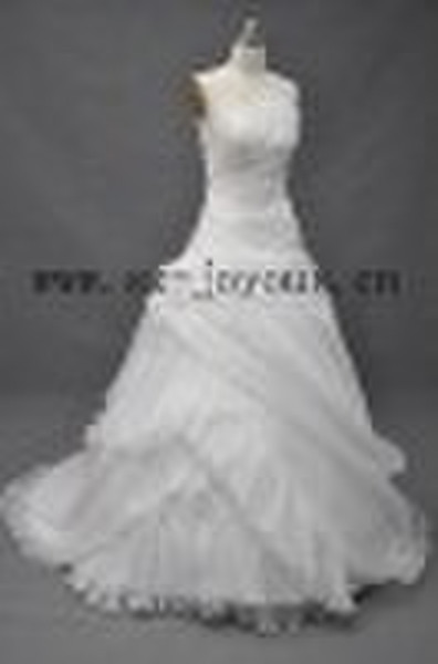 Satin Wedding Dress good quality organza