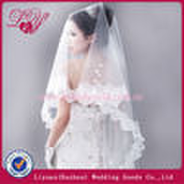 New style wedding dress veil with bead edge