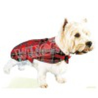 Red tartan dog coat for your lovely dogs