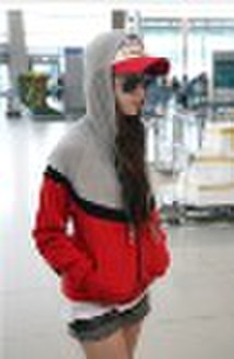 mix color zipper cotton sweatshirts