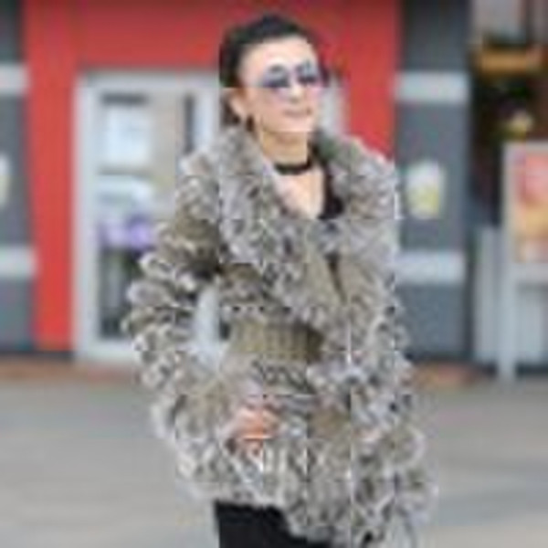 Genuine High quality Fashion Rabbit fur  coat  S30