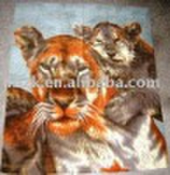 lions printed fleece blanket