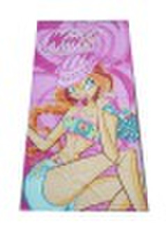 printed cotton beach towel
