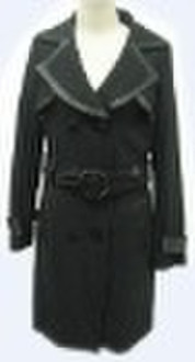 Ladies' black long warm fashion coat