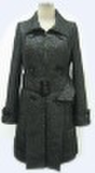 Ladies' silver long warm fashion coat