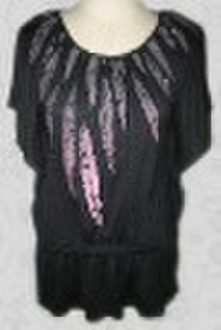 Lady fashion black tops and blouses