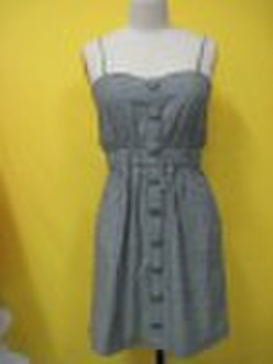 lady 100%cotton denim dress