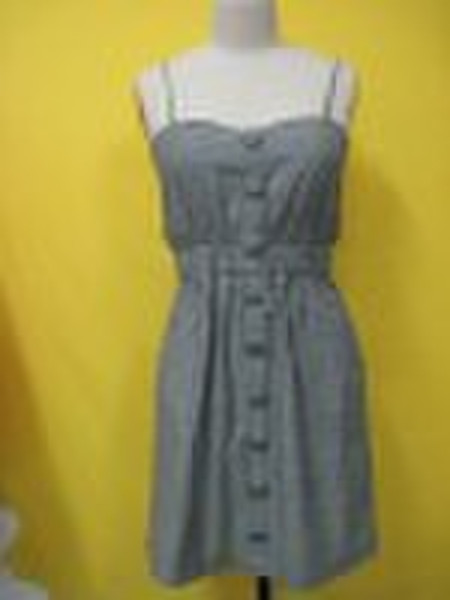 lady 100%cotton denim dress