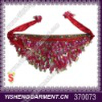 Fashion belly dance hip scarf with bead for sexy w