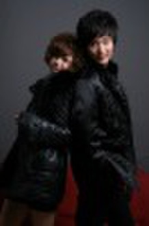 men's mink collar fashion coat/leather garment