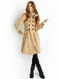 hot selling long sleeve wool women's coat fash