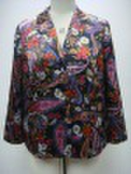 Ladies 'mehrfarbige gedruckte Mode Blazer