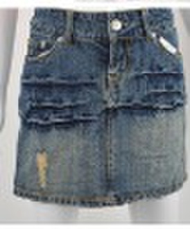 Distressed Denim skirt