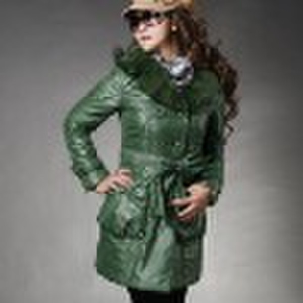 Rabbit fur collar fashion winter coat