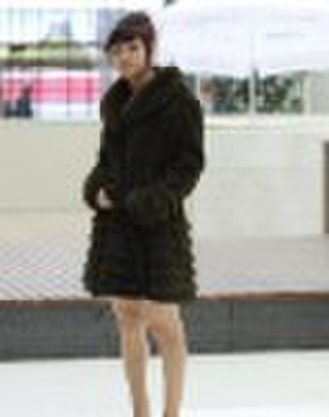 Fashion Rabbit Fur Overcoat