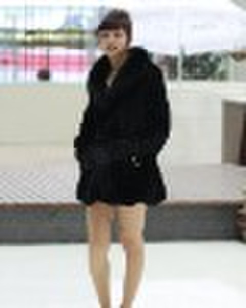 Fashion Wonderful Rabbit Fur Overcoat