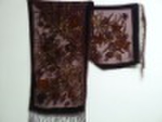 Silk velvet scarf