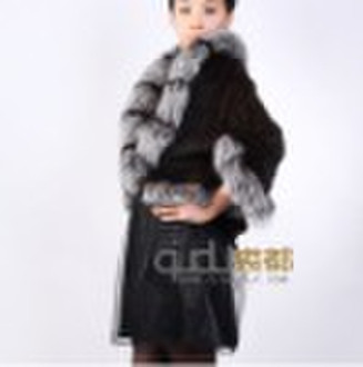 QD0660 Mink & raccoon fur coat