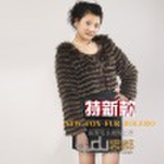 QD0954 fox fur jacket with long sleeves