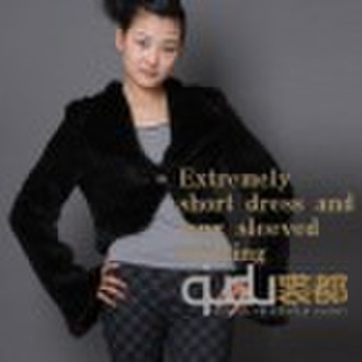 QD0939 mink fur jacket with long sleeves