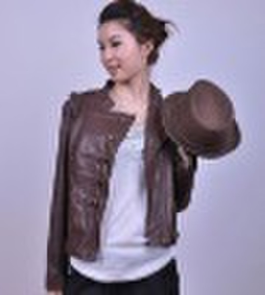 ladies military leather garments