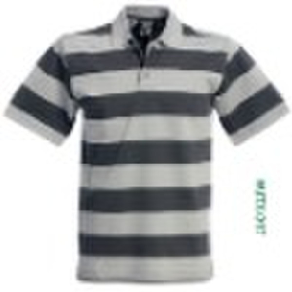 Cotton Stripe Men's Polo Shirts