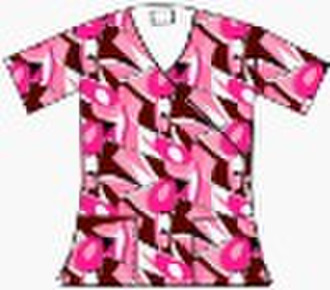 Printed Scrub Tops