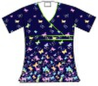 Printed Scrub Tops