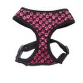 Soft air mesh dog harnesses with canvas (pink paw