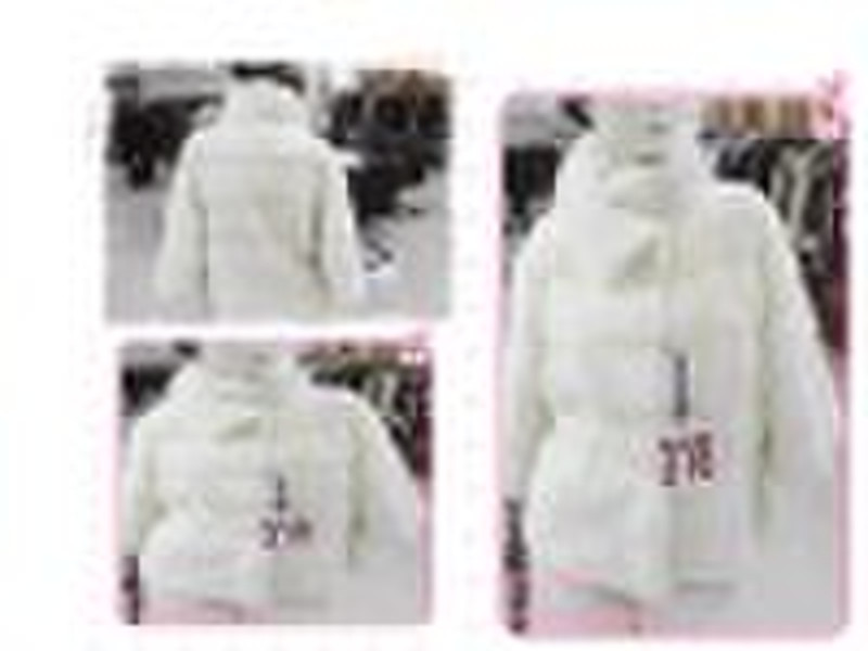 white mink fur  coat