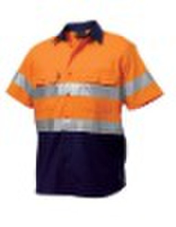 Short Sleeve Hi Vis Splice Shirt with Tape