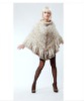 262 Knitted Mink fur shawl/cape/wrap/outwear/garme