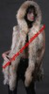 knitted hand made hand weaved rabbit  fur vest jac