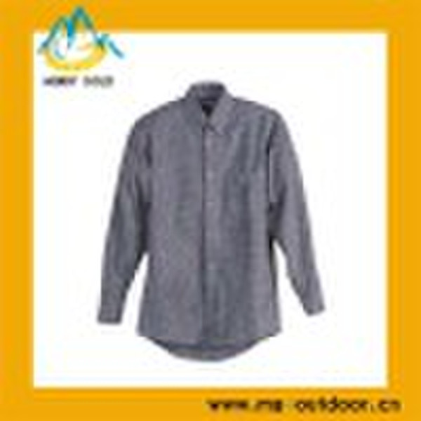 Button Front Plaid Uniform Shirt