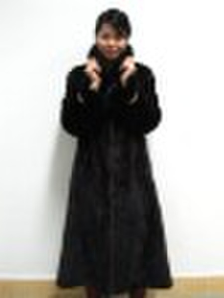 Black mink fur