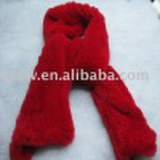 rabbit fur scarf