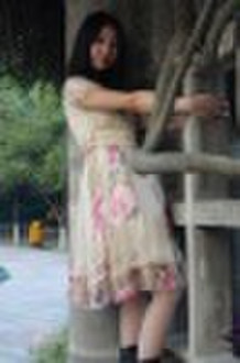 Fashion Slim multi-lace dress