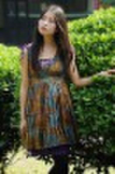 Fashion Slim multi-lace dress