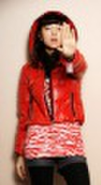 Ladies' fashion leather jacket