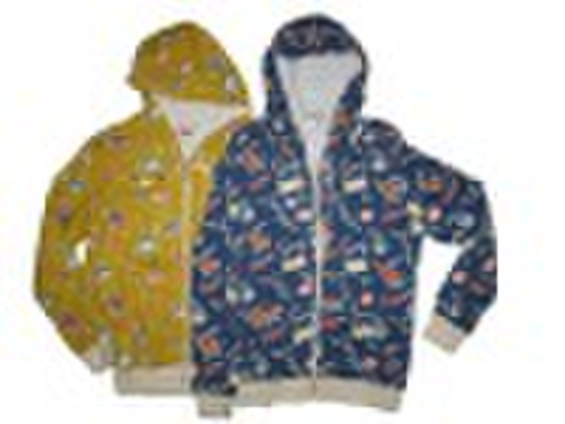 ladies' knitted sweatshirt with allover print