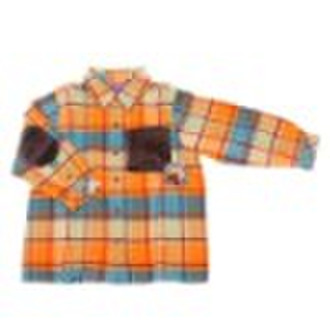 Children's cotton shirt ,Plaid,100% cotton,lon