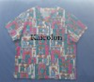 PRINT SCRUB PRINTED TOP