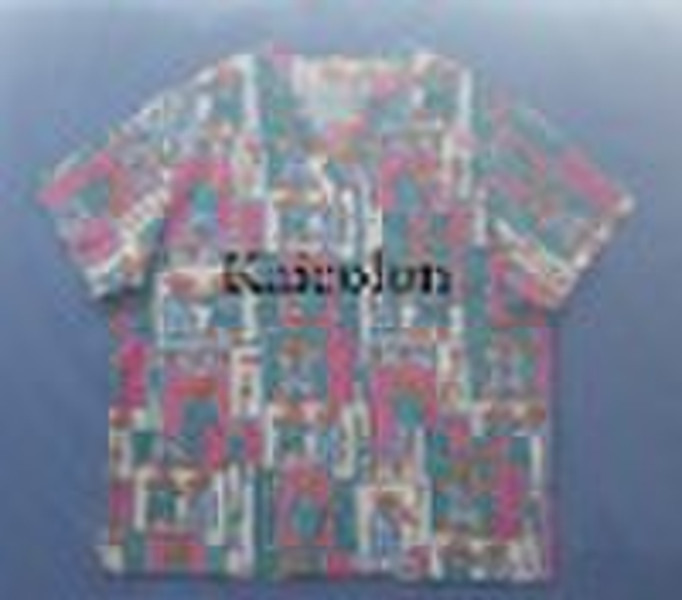 PRINT SCRUB PRINTED TOP