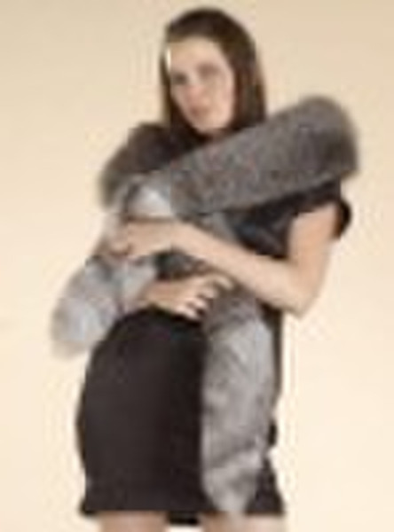 silver fox fur scarf  NEW2171