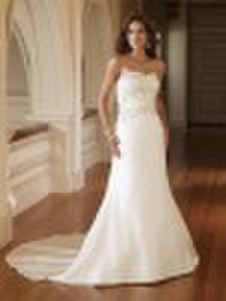 neue Designer-langen Hochzeitskleid mit trägerlosen styl
