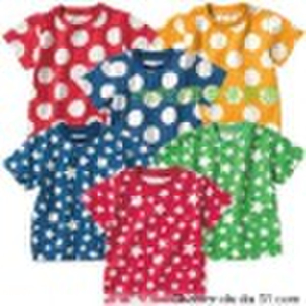 Cotton Children's Dots/Stars T-shirt