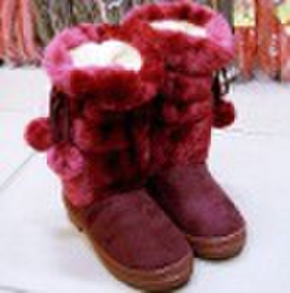 妇女的冬靴子，冬雪靴子，冬天的妇女