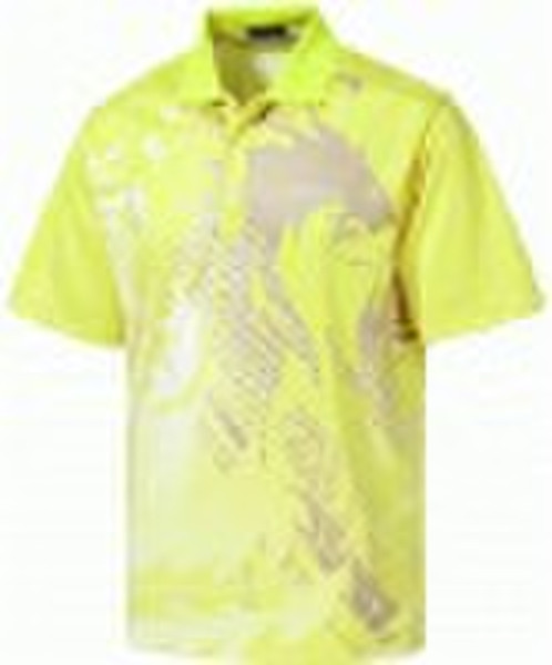 Men's lapel short sleeve T shirt