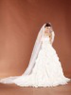 Cathedral Length Bridal Veil with Crystals V5Sw-3